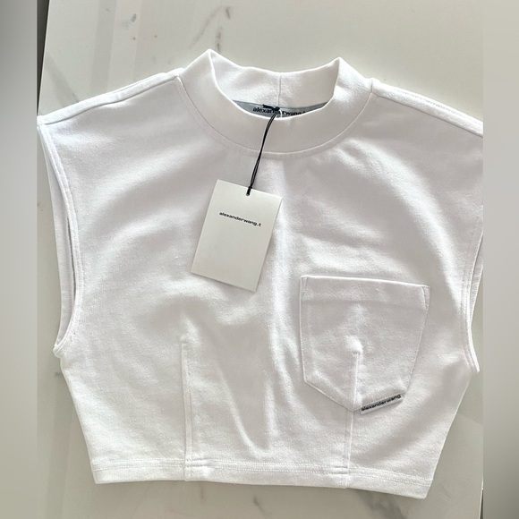 Alexander Wang Tops - Alexander Wang Sculpted Cropped T-Shirt Sz S $225